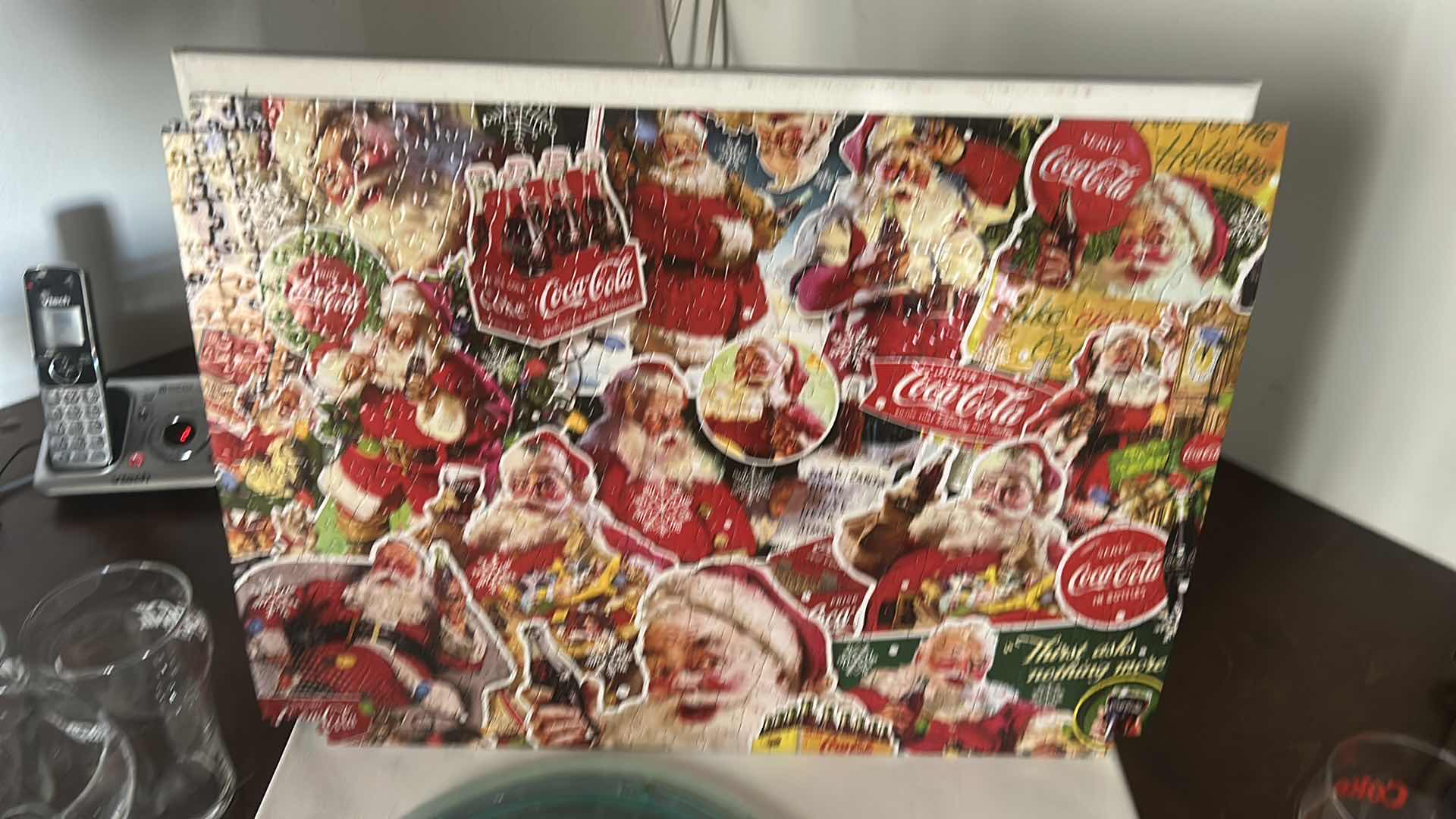 Photo 1 of COCA COLA GLASSES, CLOCK, PUZZLE