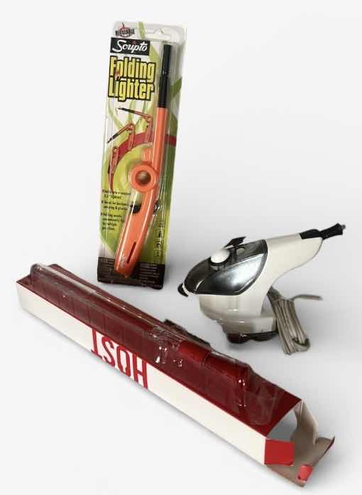 Photo 1 of 3 HOUSEHOLD ITEMS- STEAM IRON, LIGHTER AND MORE