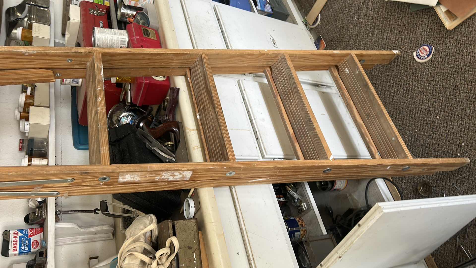 Photo 1 of 5’ WOODEN LADDER