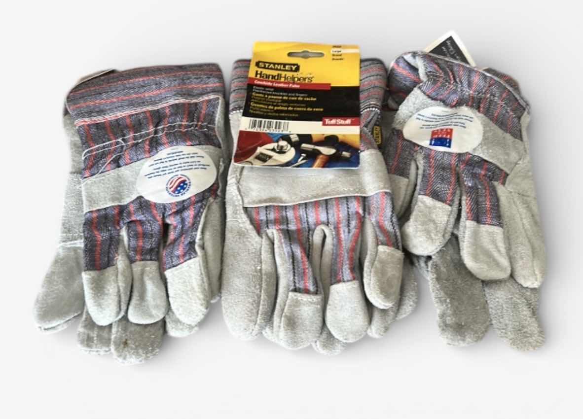 Photo 1 of 3 SETS OF MENS STANLEY WORKMAN’S GLOVES