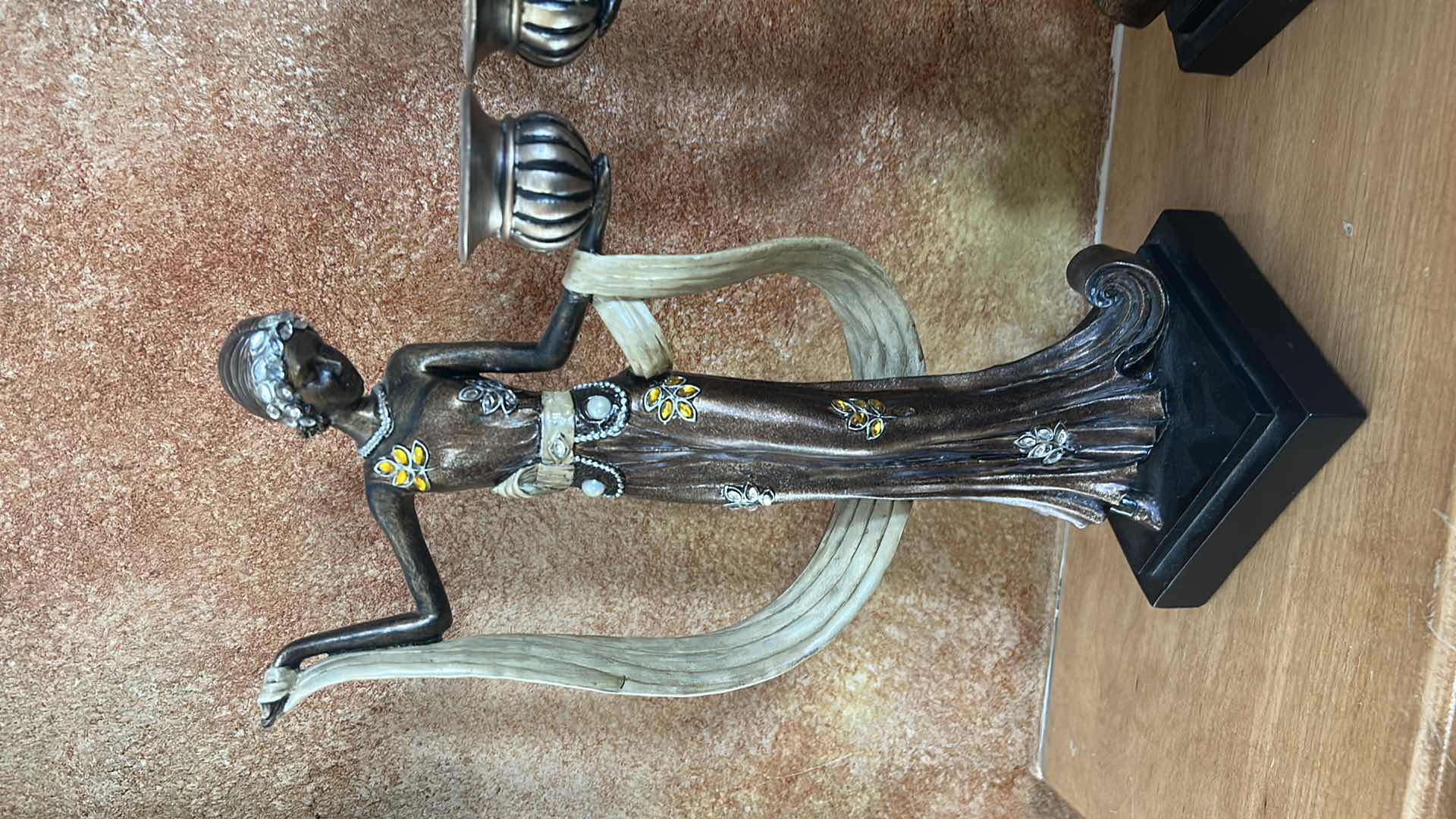 Photo 1 of PAIR OF ART NOUVEAU CANDLESTICKS H14”