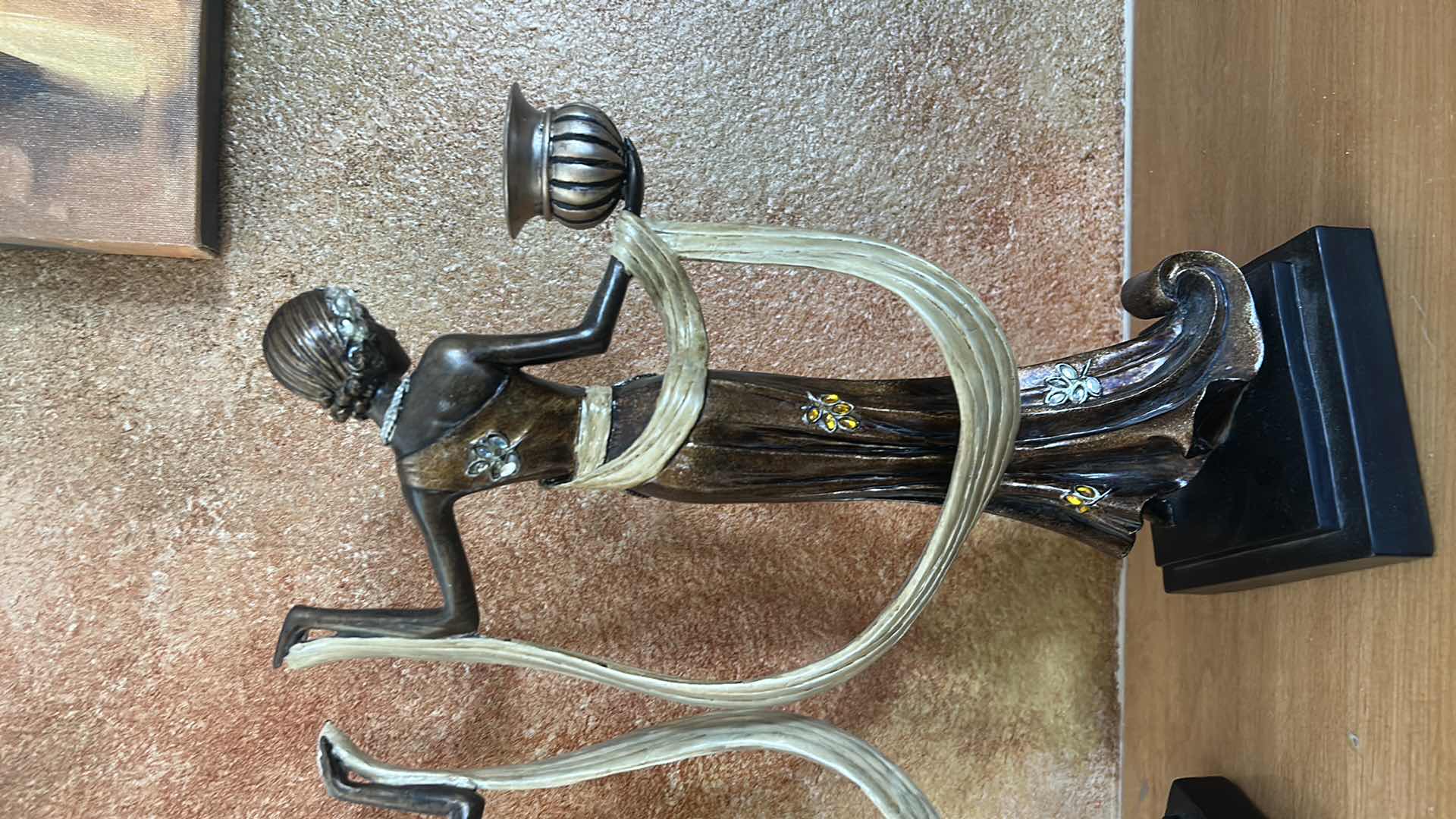 Photo 1 of PAIR OF ART NOUVEAU CANDLESTICKS H14”