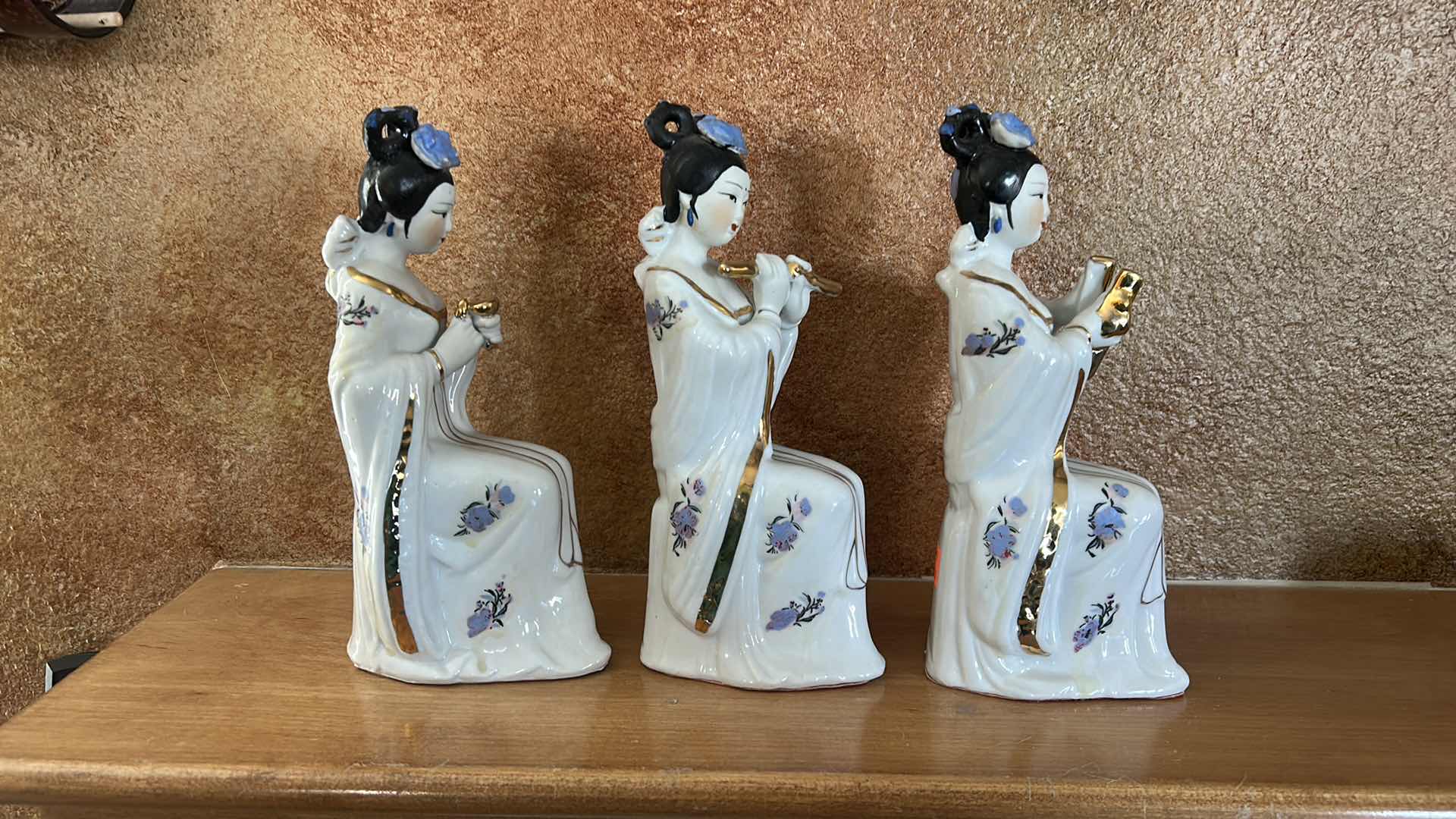 Photo 1 of 3 ASIAN PORCELAIN FIGURINES H9.5”