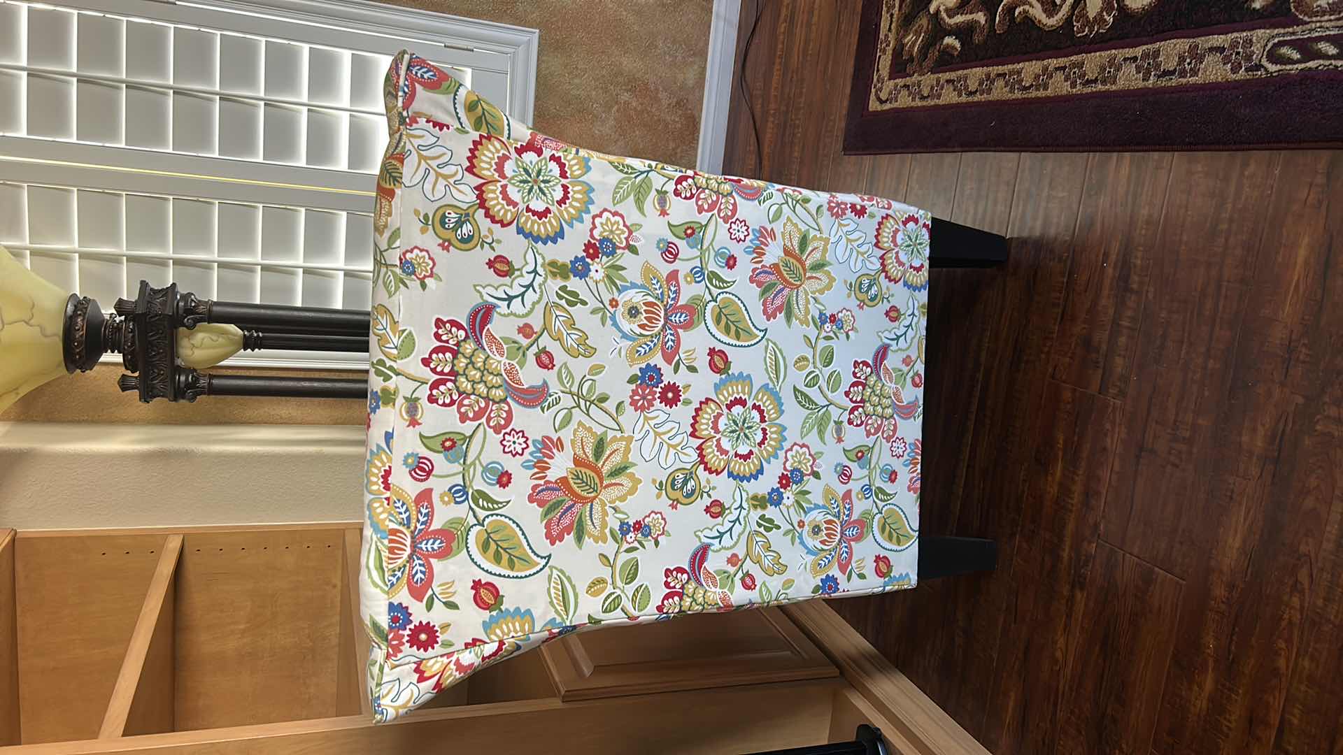 Photo 1 of FLORAL PATTERNED WINGBACK ACCENT ARMCHAIR, 33“ x 34“ x H42 1/2“