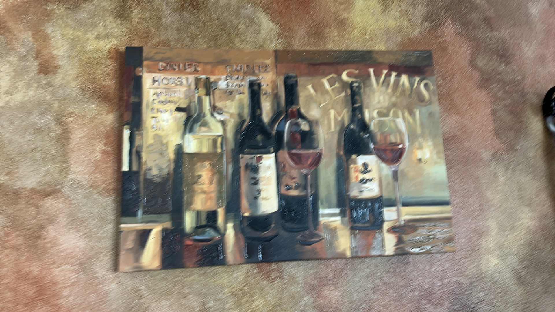 Photo 1 of STRETCHED CANVAS WINE ARTWORK 3‘ x H2‘