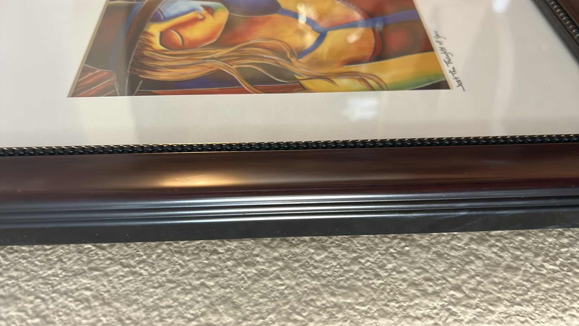 Photo 1 of FRAMED PRINT OF THE PAINTING “JUST THE THOUGHT OF YOU” BY ARTIST JENNIFER MAIN. ARTWORK 13 1/2” x H16 1/2”