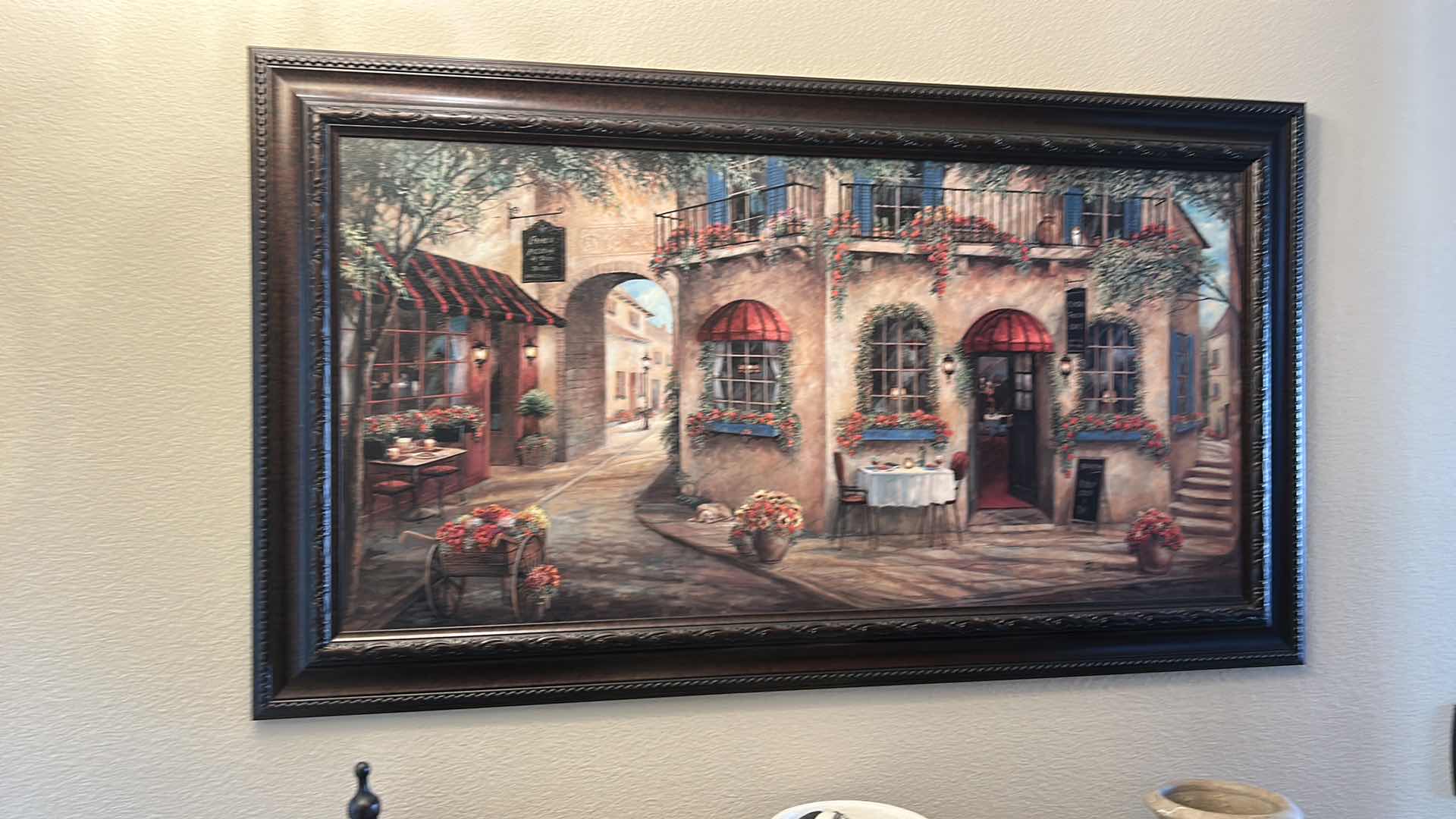 Photo 1 of METAL FRAMED, “GINOS PIZZERIA”  WALL ART PRINT BY ARTIST RUANE MANNING. ARTWORK 55” x H31”