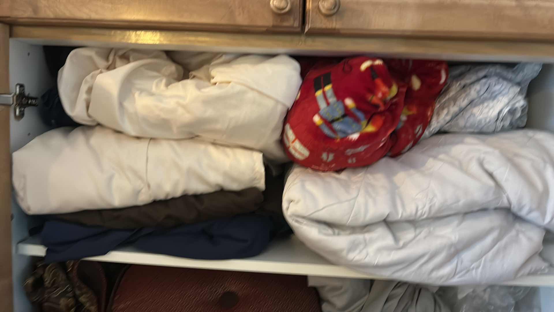 Photo 1 of CONTENTS OF CLOSET - BEDSPREAD, BLANKETS AND MORE