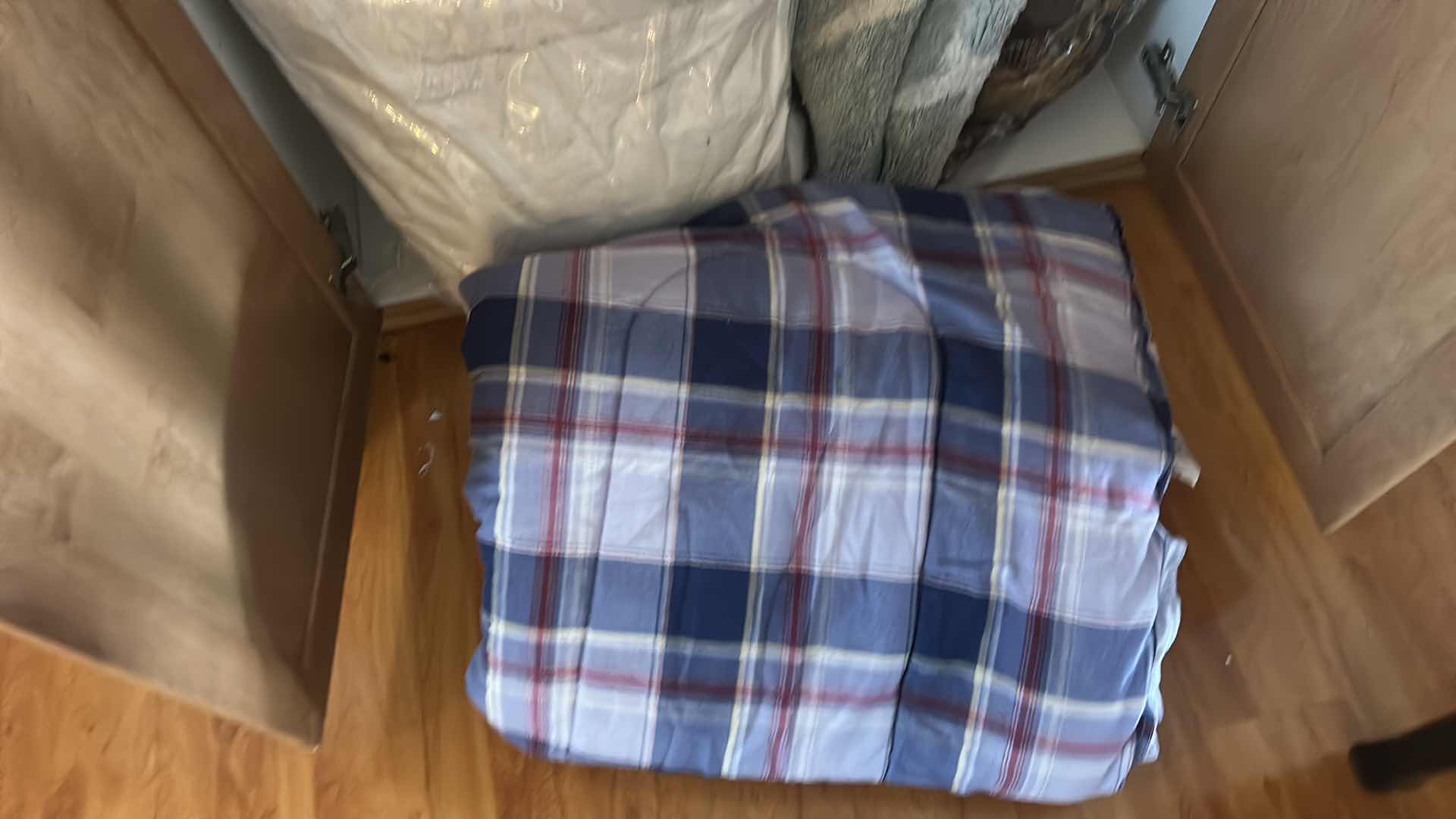 Photo 1 of CONTENTS OF CLOSET - BEDSPREAD, BLANKETS AND MORE