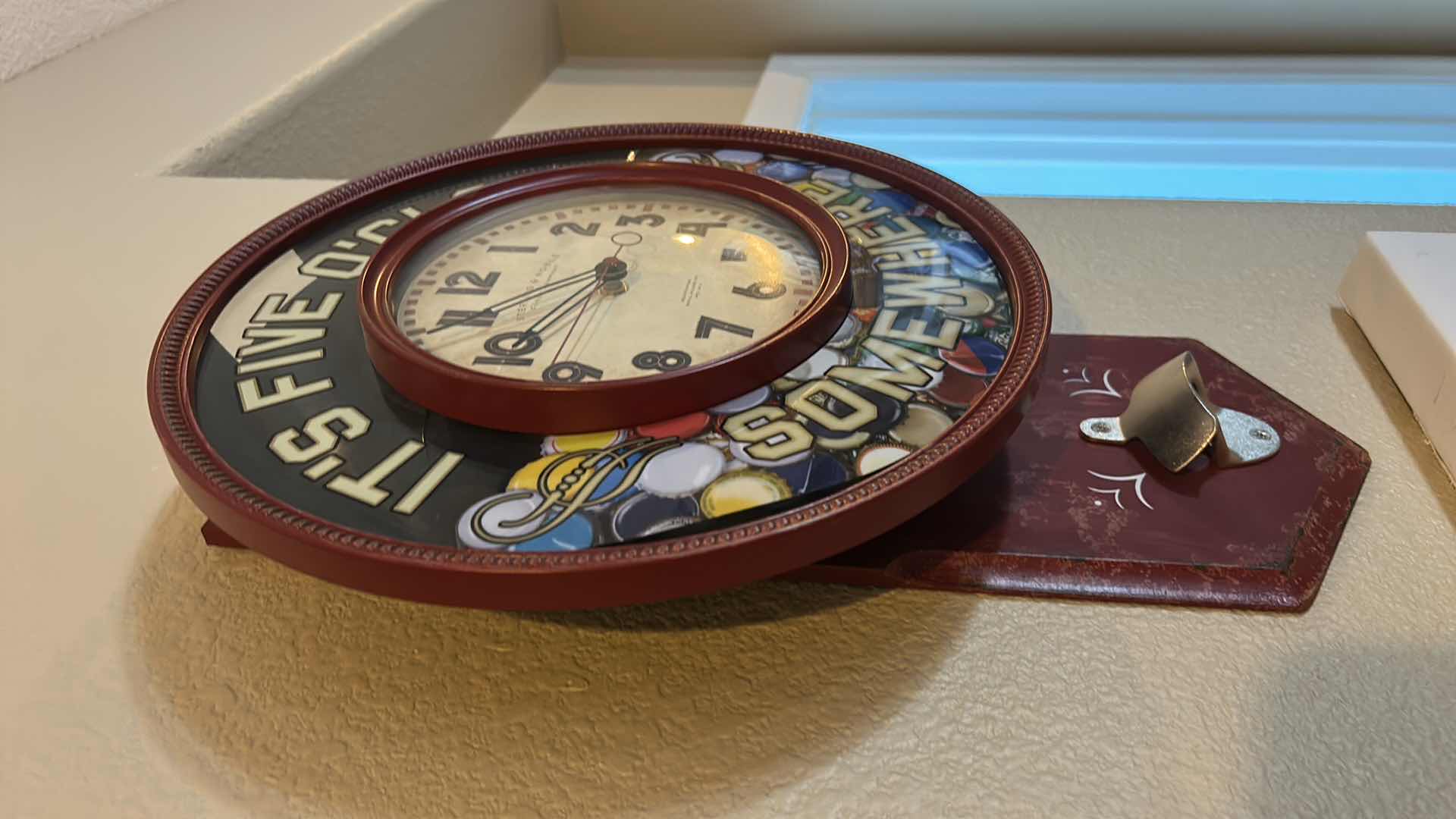 Photo 1 of IT’S 5 O’CLOCK SOMEWHERE METAL WALL CLOCK H19”