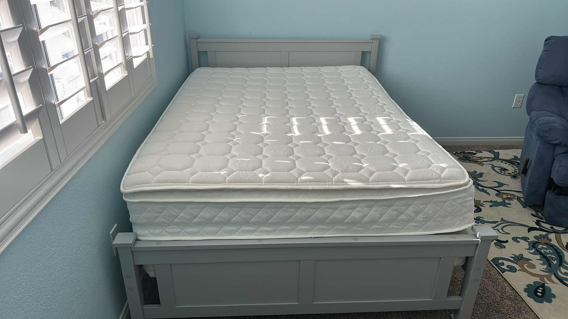 Photo 1 of FULL SIZE MATTRESS 53” x 74” AND WOOD HEADBOARD AND SURROUND