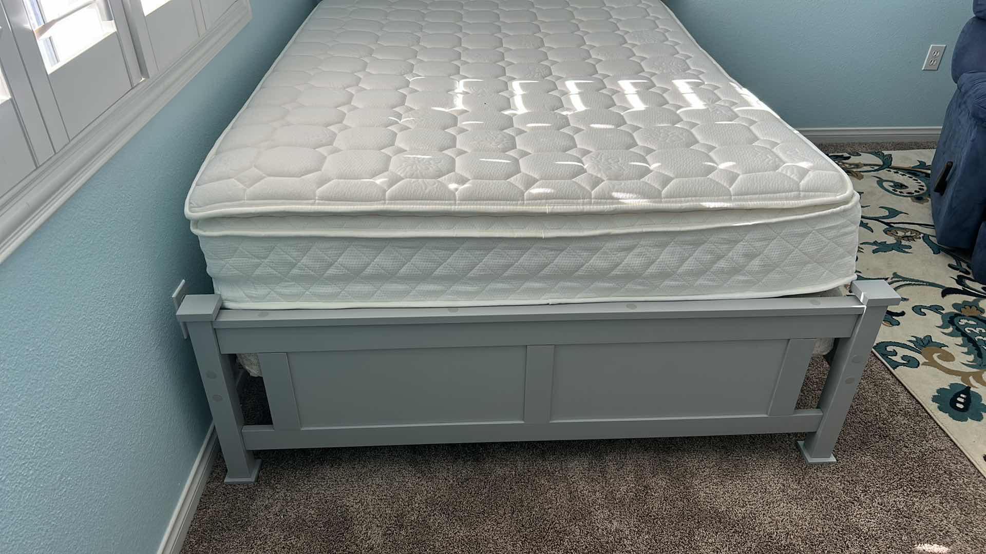 Photo 1 of FULL SIZE MATTRESS 53” x 74” AND WOOD HEADBOARD AND SURROUND