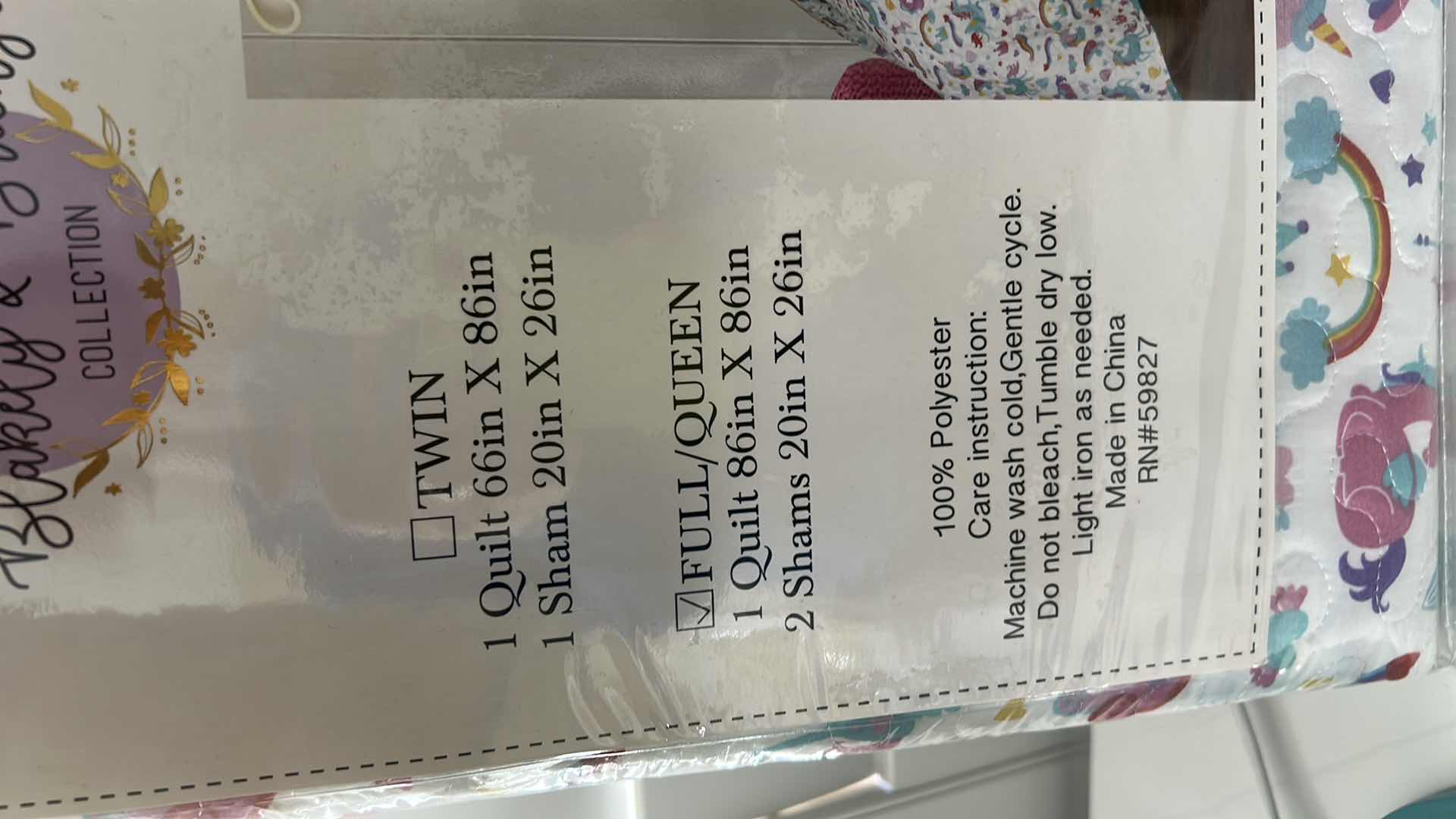 Photo 1 of GIRLS LAMP H19” AND BEDDING