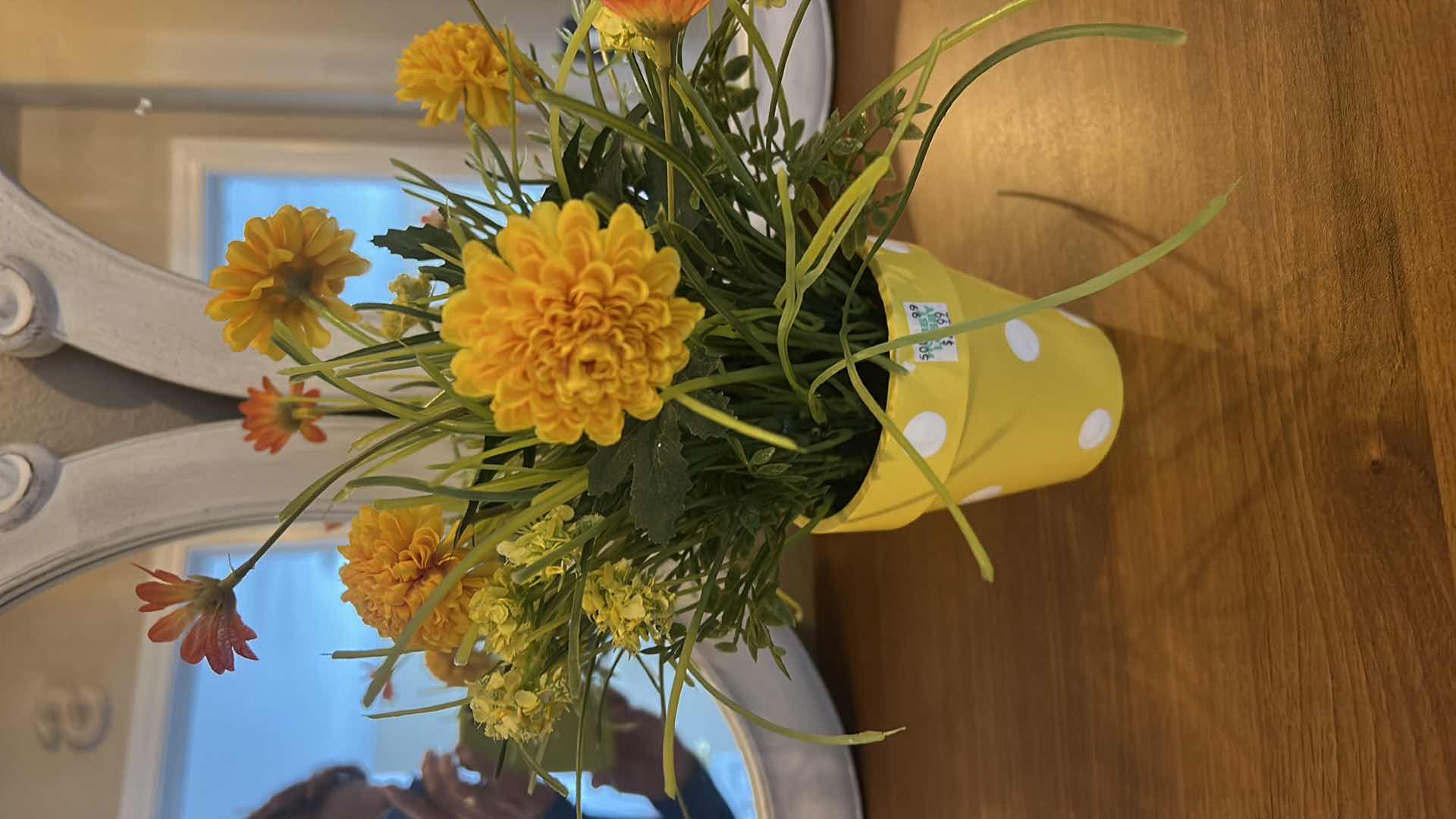 Photo 1 of 2 OVAL FRAMED MIRRORS 16” x H23”AND FAUX FLORAL