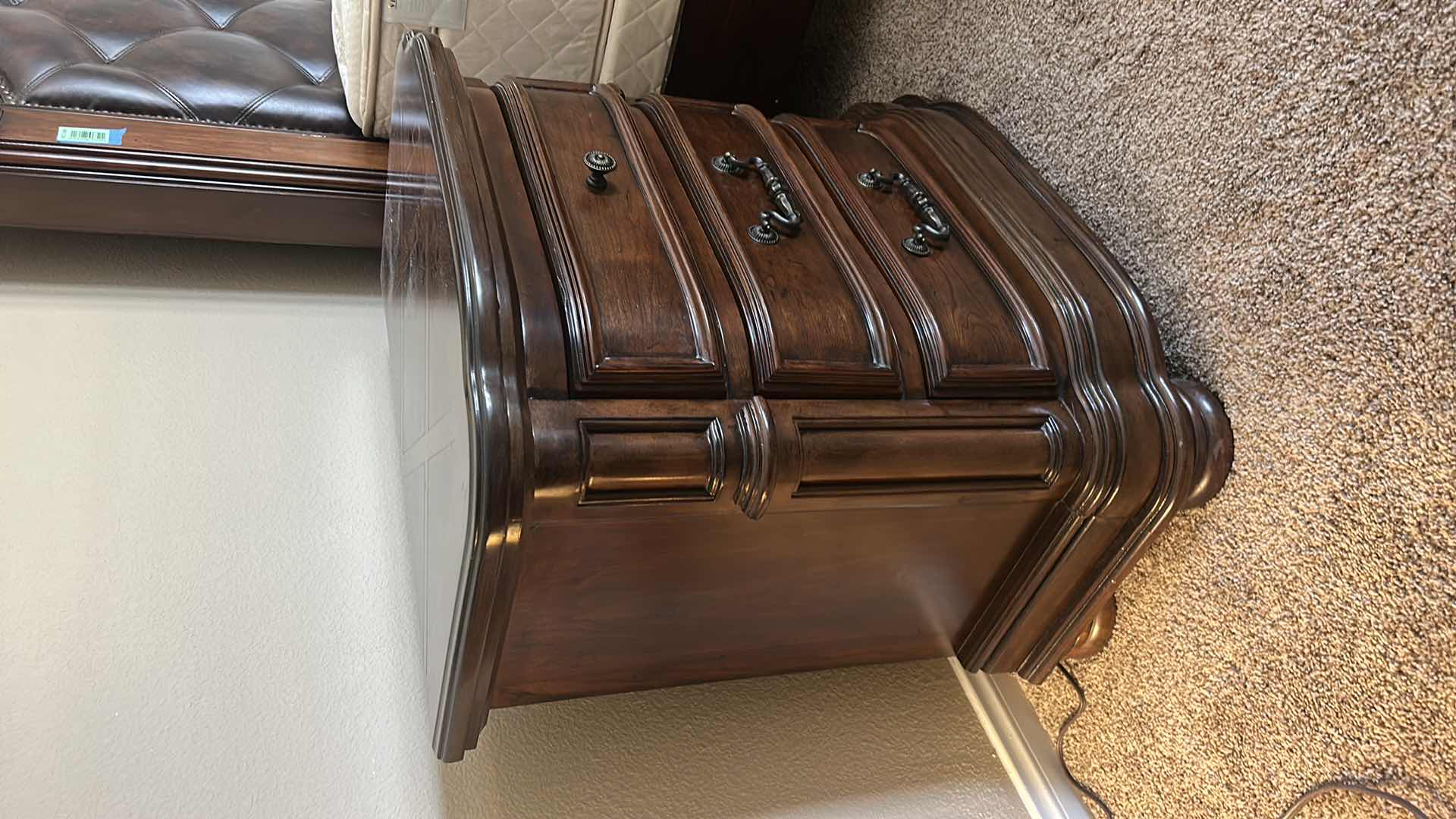 Photo 1 of SIGNATURE DESIGN ASHLEY FURNITURE WOOD 3 DRAWER NIGHTSTAND, 2 DRAWERS ARE CEDAR LINED  29 1/2” x 17” x H30”