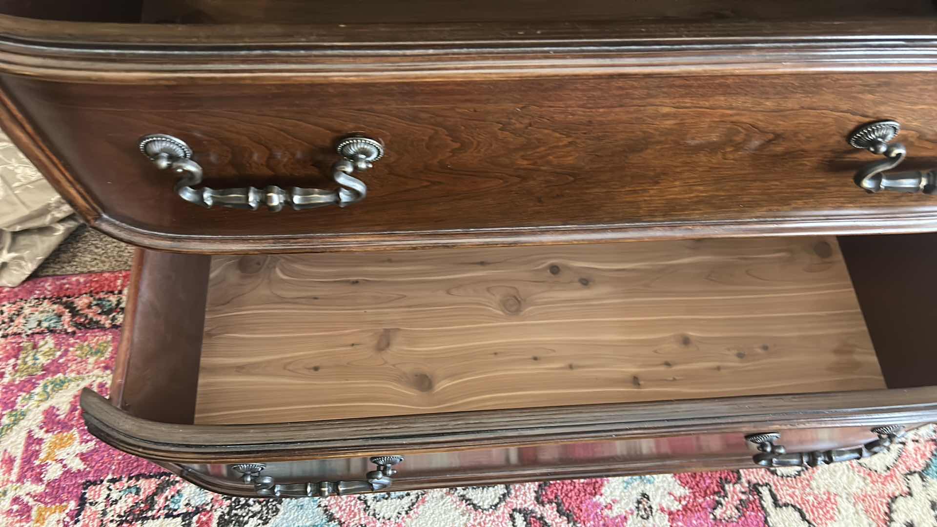 Photo 1 of SIGNATURE DESIGN BY ASHLEY FURNITURE CHERRY FINISH 5 DRAWER LAVINTON DRESSER, 4 CEDAR DRAWERS 43 1/2“ x H 57”