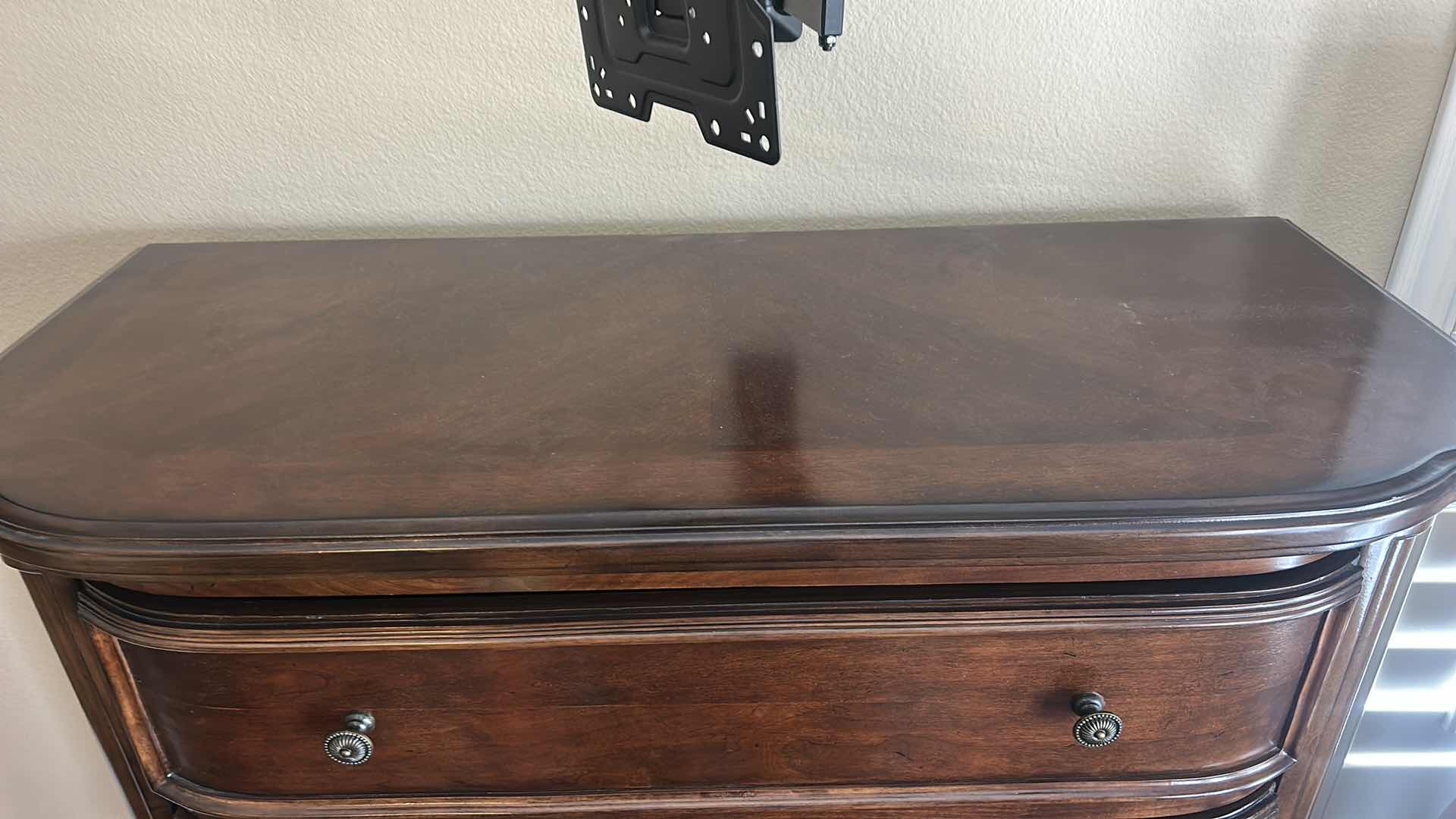 Photo 1 of SIGNATURE DESIGN BY ASHLEY FURNITURE CHERRY FINISH 5 DRAWER LAVINTON DRESSER, 4 CEDAR DRAWERS 43 1/2“ x H 57”