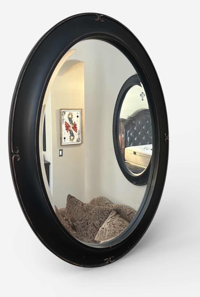 Photo 1 of RESIN FRAMED BEVELED GLASS MIRROR 28“ x H 38“