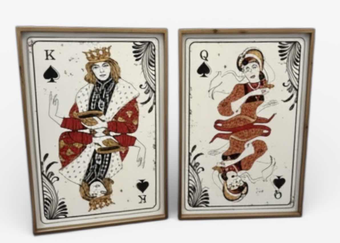 Photo 1 of 2 FRAMED KING AND QUEEN ARTWORK PIECES 16 1/2” x H24”