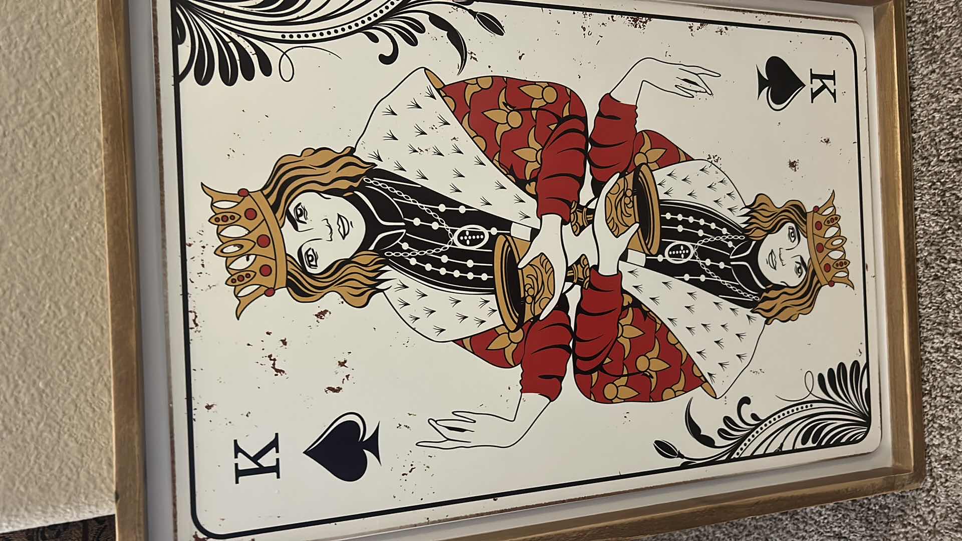 Photo 1 of 2 FRAMED KING AND QUEEN ARTWORK PIECES 16 1/2” x H24”