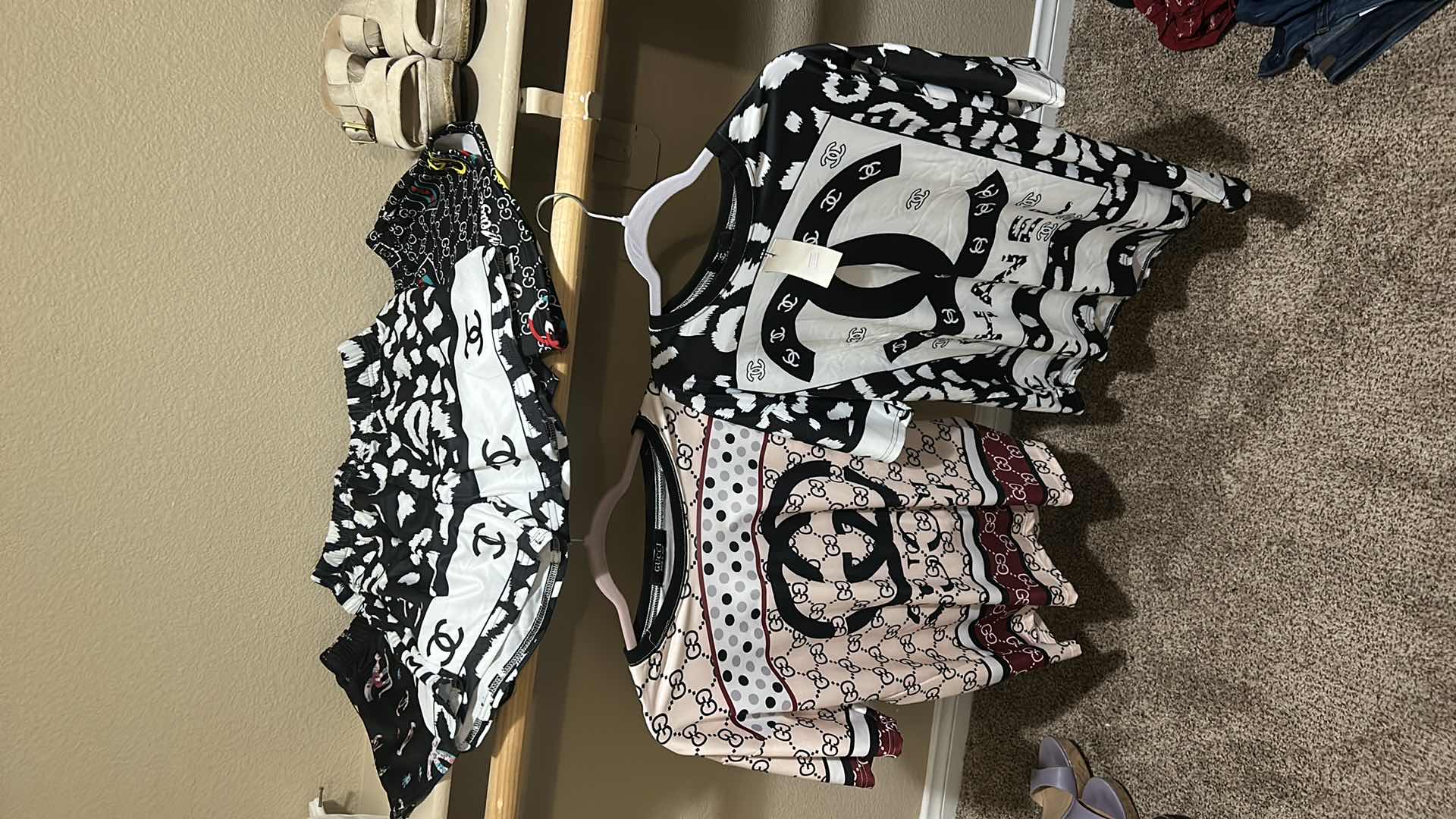 Photo 1 of CHANEL AND GUCCI SHORTS AND TOPS