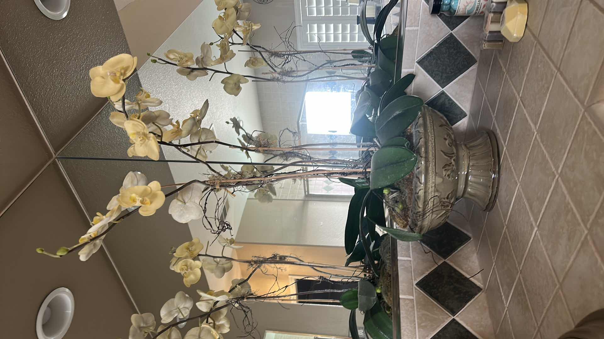 Photo 1 of PORCELAIN VASE WITH FAUX FLORAL H3’