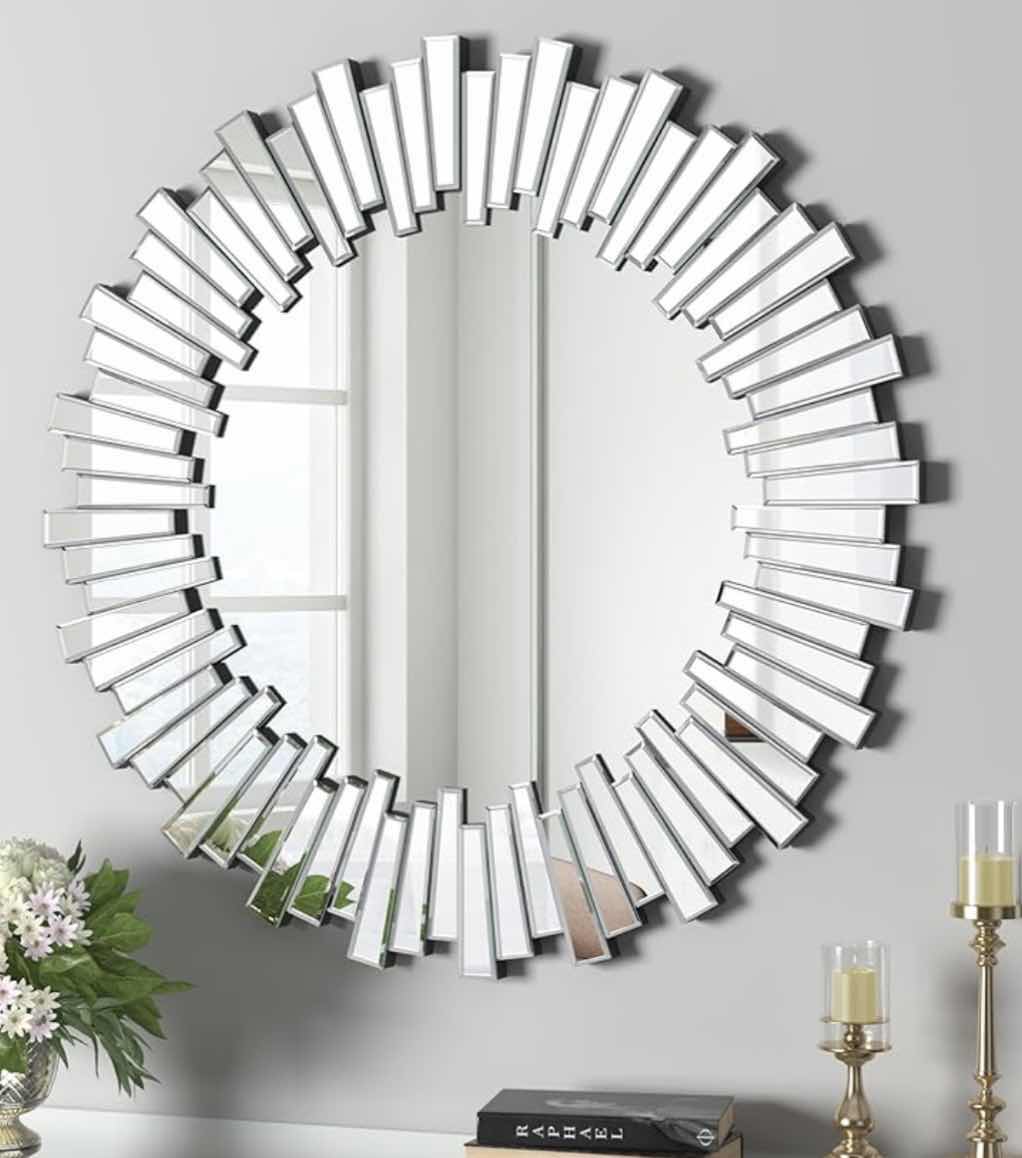 Photo 1 of CONTEMPORARY FRAMELESS RECTANGLE CLEAR SUNBURST MIRROR 39.5 IN. W X 39.5 IN. H