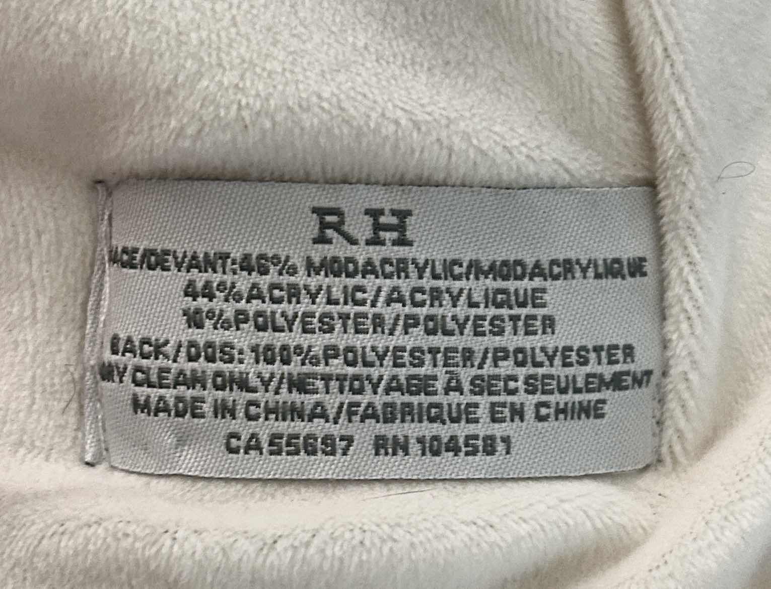 Photo 1 of RESTORATION HARDWARE EXOTIC ARCTIC WHITE MINK FAUX FUR THROW LARGE