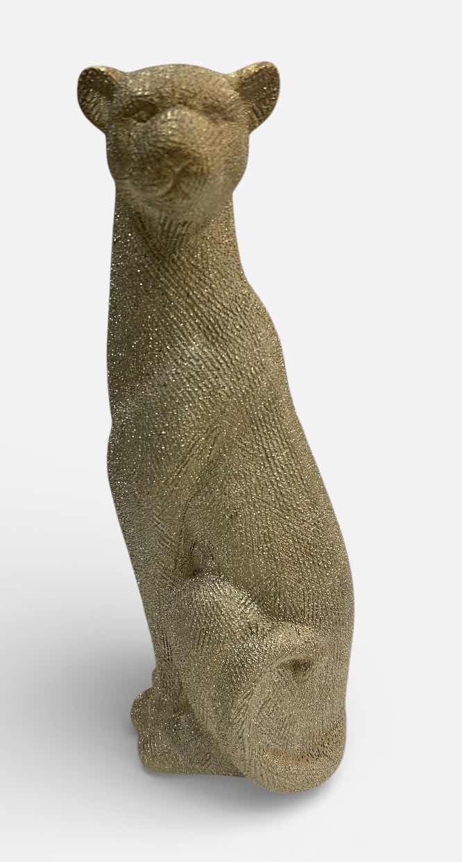 Photo 1 of CERAMIC LEOPARD FIGURINE GOLD H12”