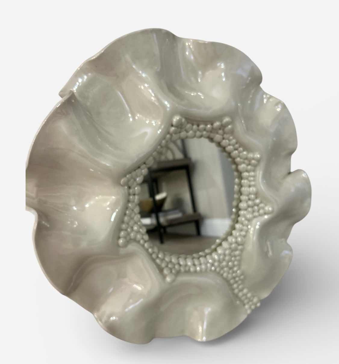 Photo 1 of HANDMADE CERAMIC “PEARLS” MIRROR  22” x 22”