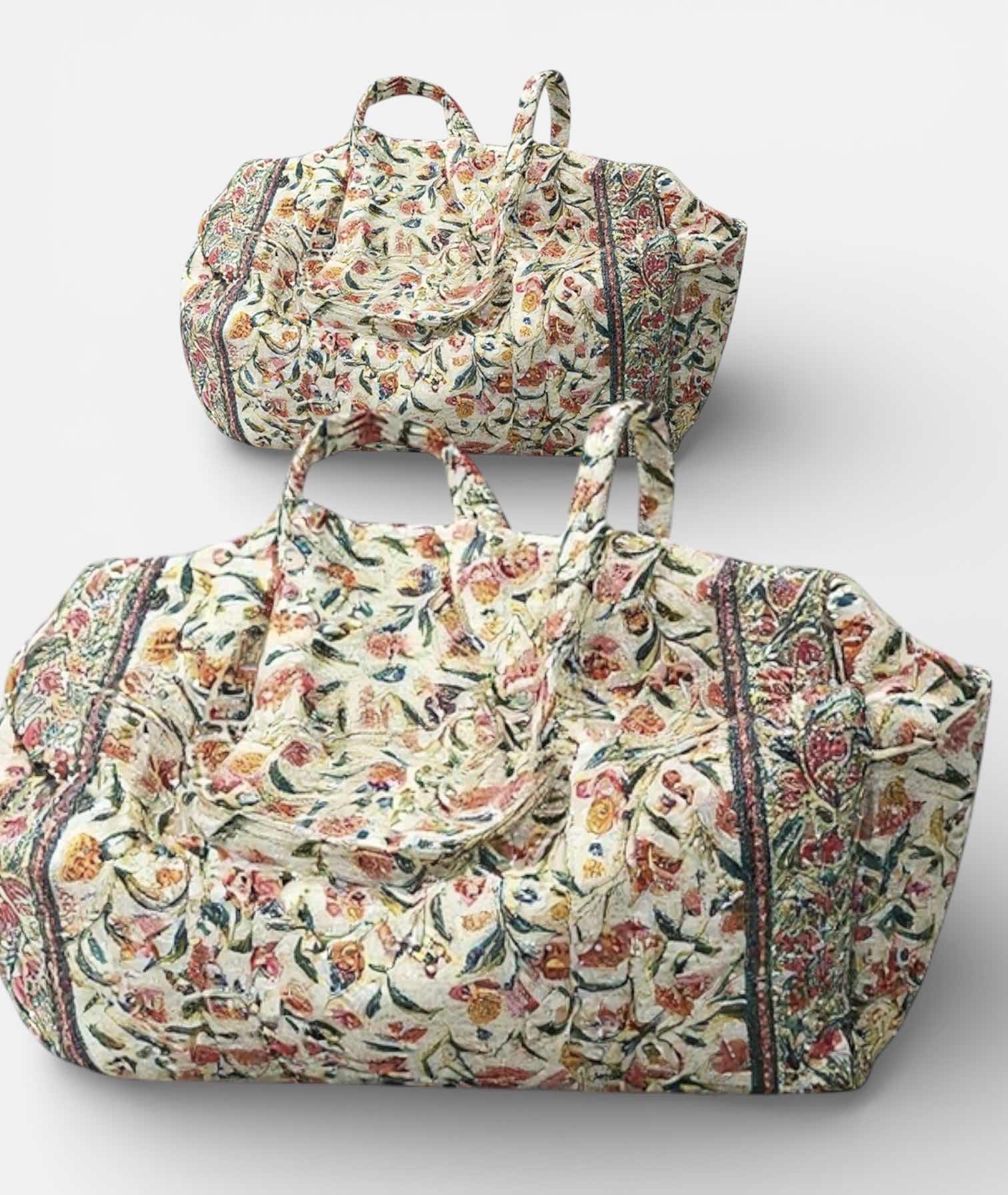 Photo 1 of 2 VERA BRADLEY TRAVEL BAGS - IN THE “PERENNIALS” PATTERN, 1 VERY LARGE LUGGAGE SIZE AND 1 OVERNIGHT