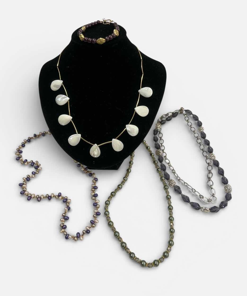 Photo 1 of FASHION JEWELRY- 4 NECKLACES & 1 BRACELET