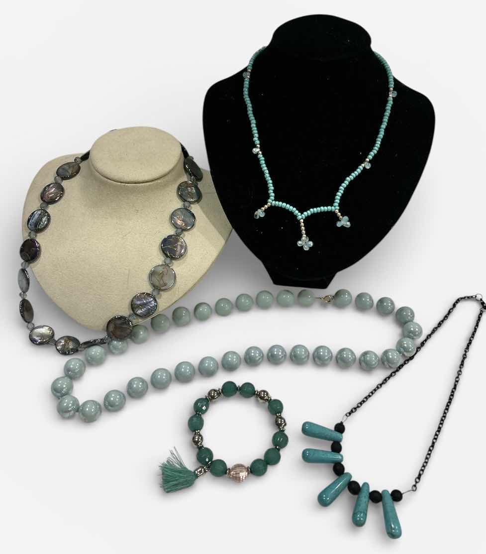 Photo 1 of FASHION JEWELRY- 4 NECKLACES & 1 BRACELET