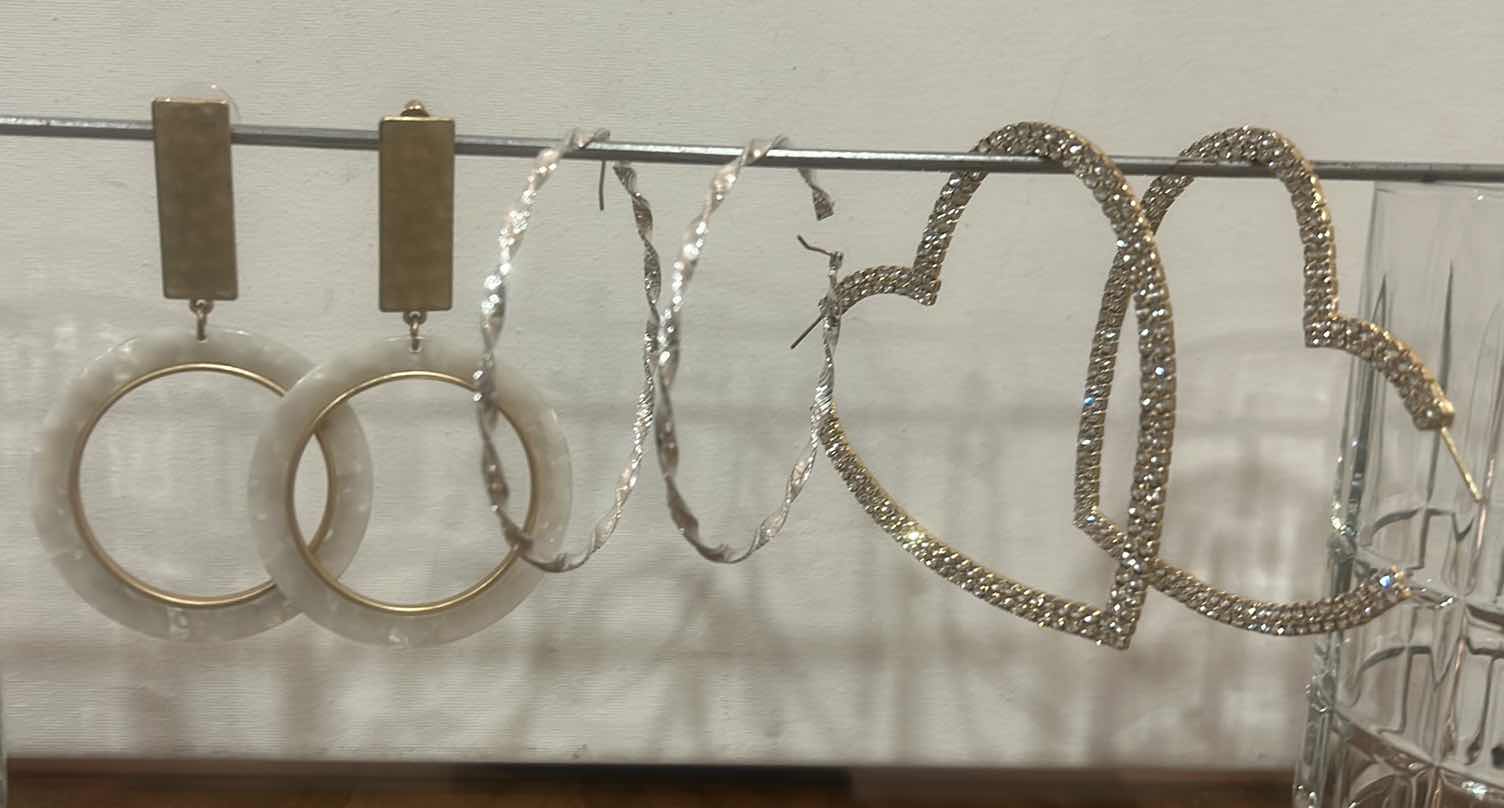 Photo 1 of FASHION JEWELRY- 3 PAIRS PIERCED EARRINGS