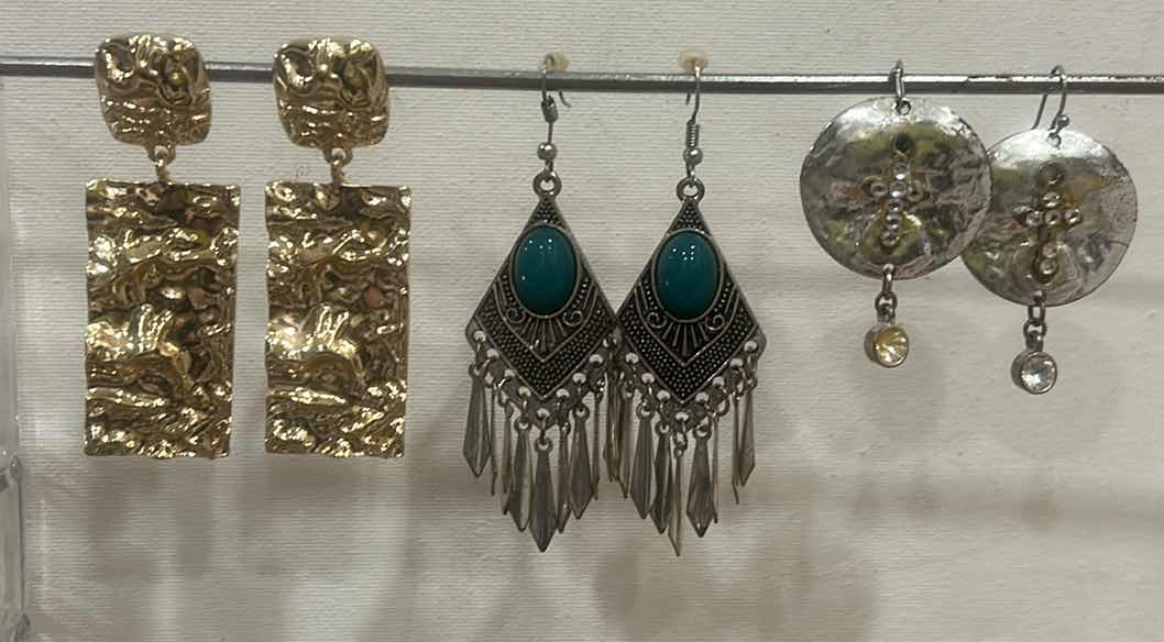 Photo 1 of FASHION JEWELRY- 3 PAIRS PIERCED EARRINGS