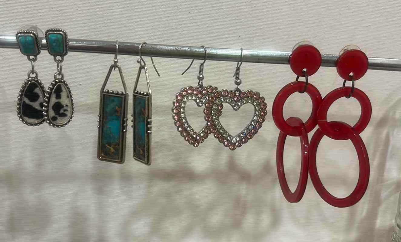 Photo 1 of FASHION JEWELRY- 4 PAIRS PIERCED EARRINGS