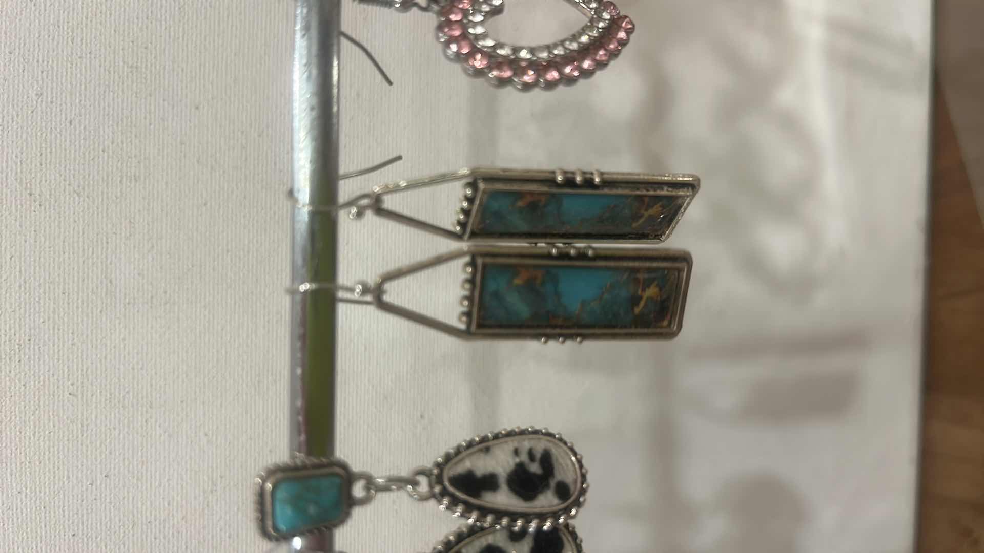 Photo 1 of FASHION JEWELRY- 4 PAIRS PIERCED EARRINGS