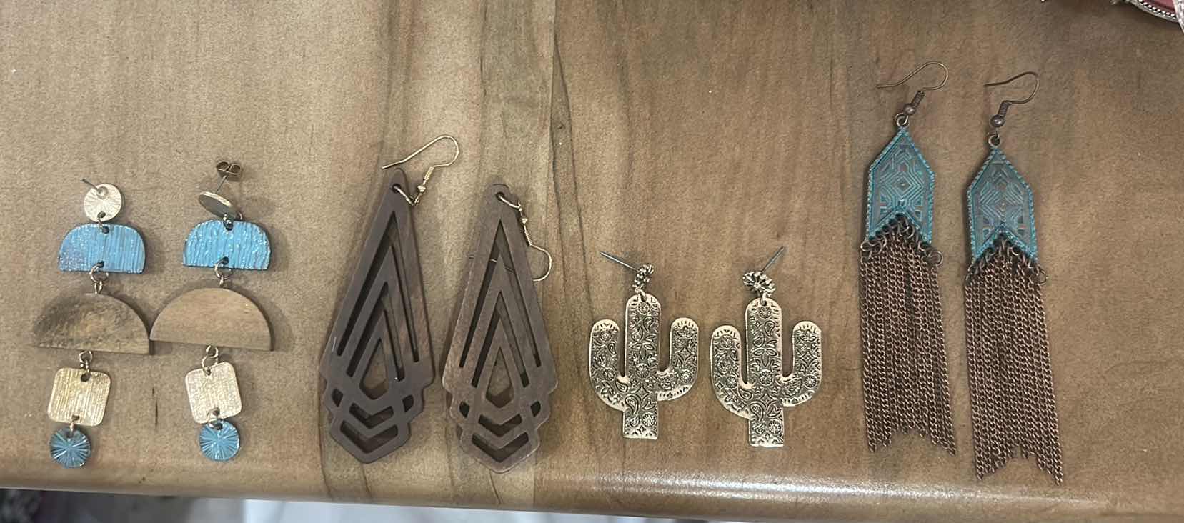 Photo 1 of FASHION JEWELRY- 4 PAIRS PIERCED EARRINGS