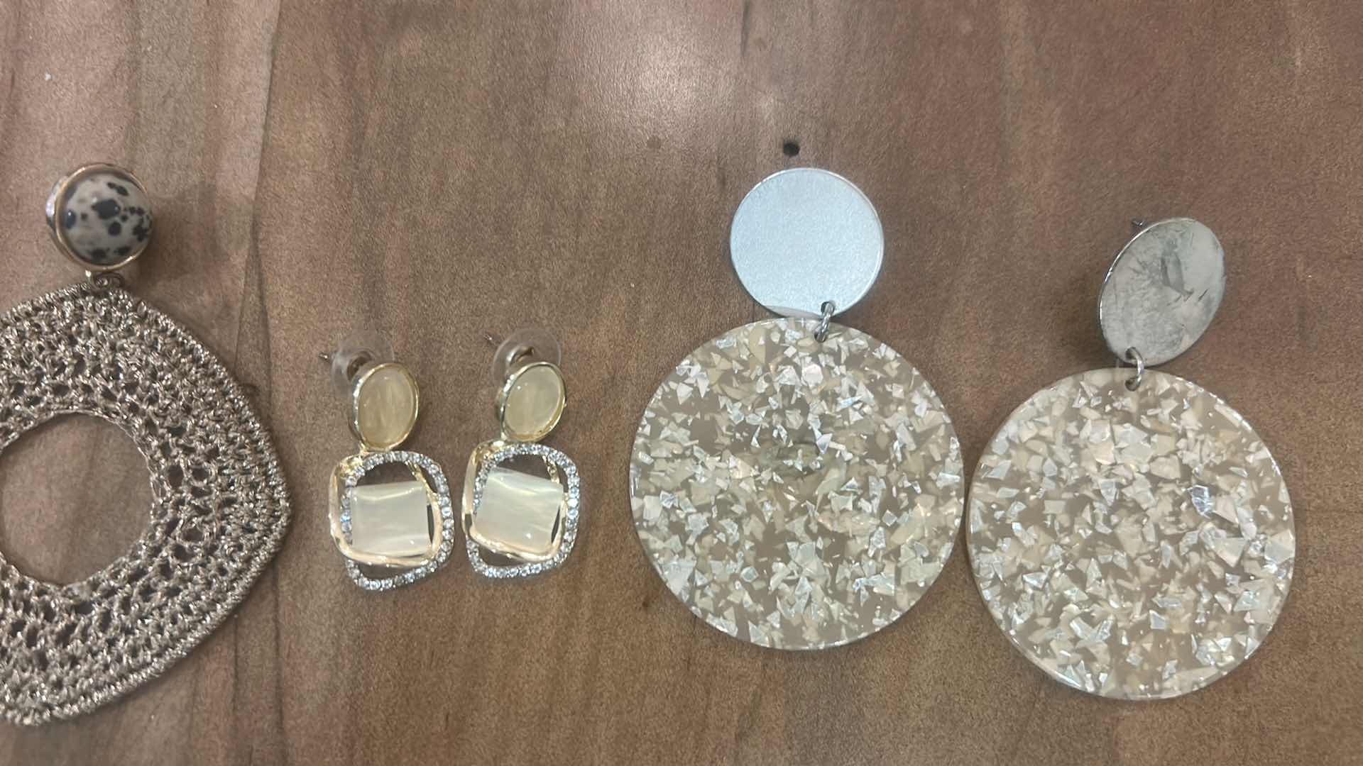 Photo 1 of FASHION JEWELRY- 4 PAIRS PIERCED EARRINGS