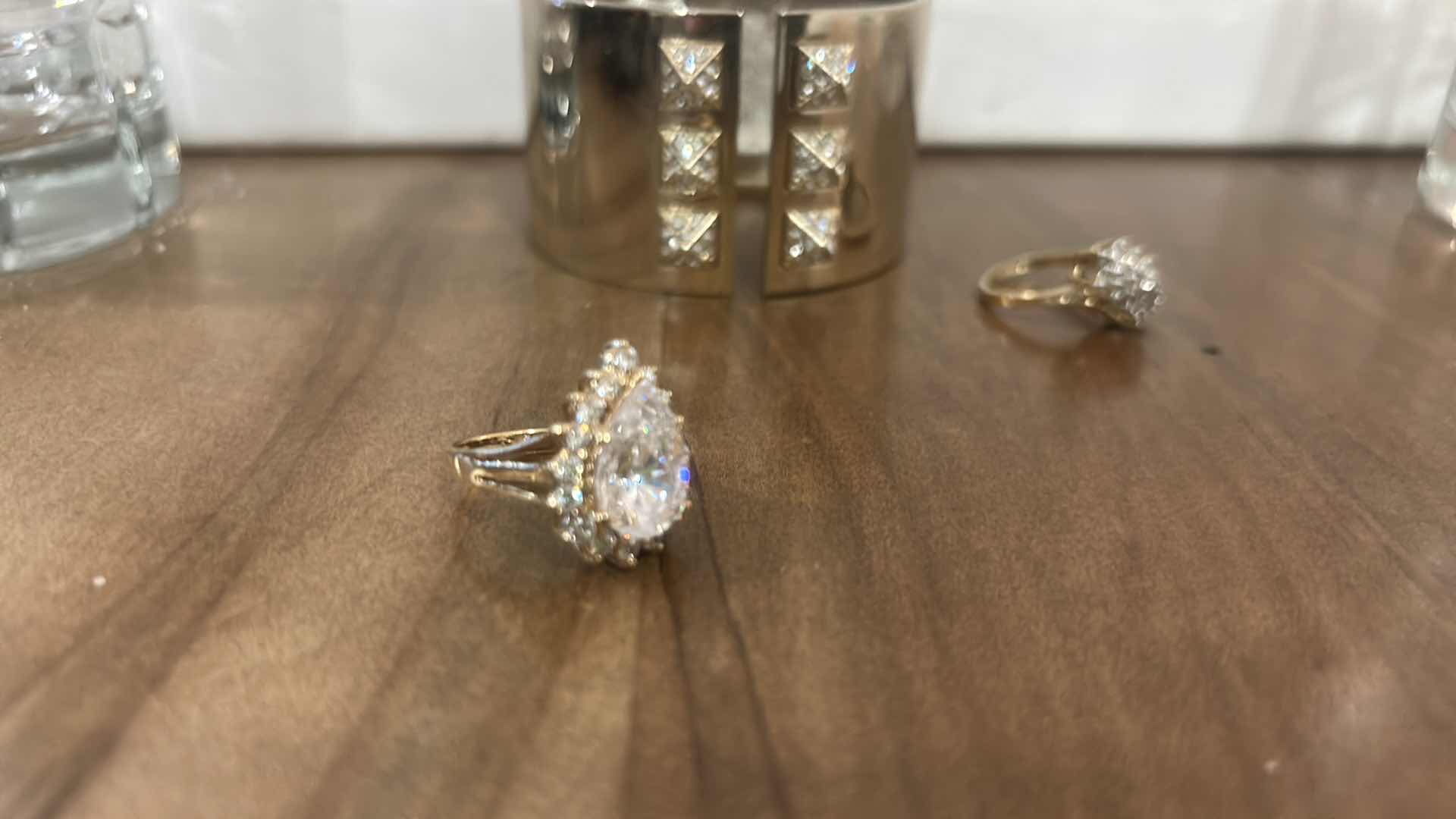 Photo 1 of FASHION JEWELRY, 2 RINGS AND 1 BRACELET (RING SIZE EST 7,8)