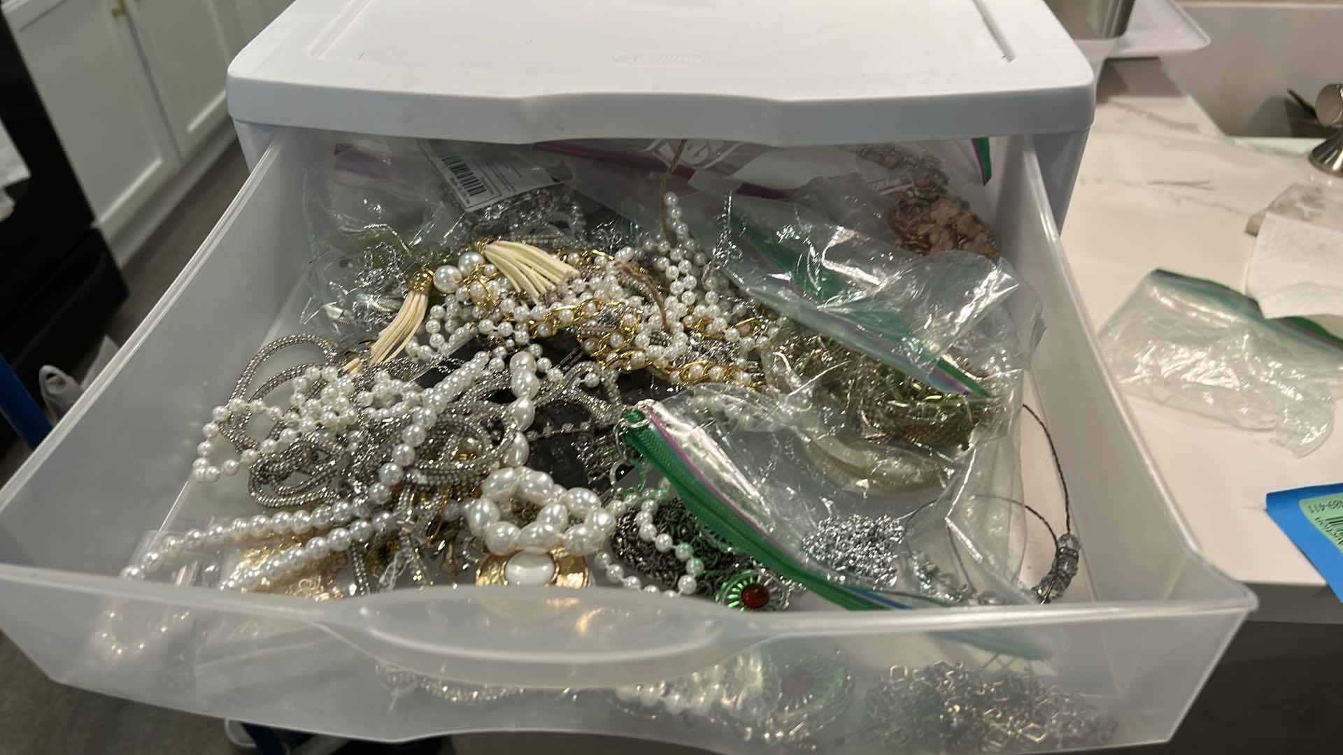 Photo 1 of 3 DRAWER STORAGE WITH CRAFT SUPPLIES, JEWELRY, APPLIQUÉS AND MORE