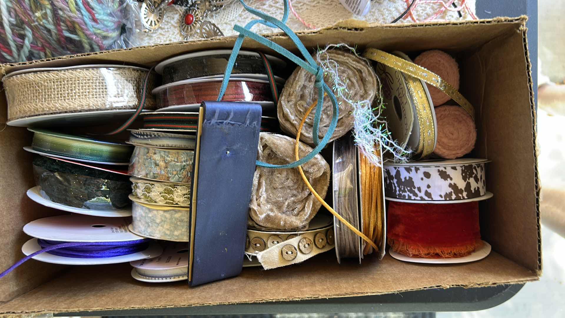 Photo 1 of CRAFTING SUPPLIES- RIBBONS, CORDS, AND MORE