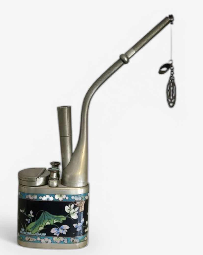 Photo 1 of ANTIQUE CHINESE WATER PIPE, HISTORICALLY USED FOR SMOKING TOBACCO OR OPIUM. H9.5”