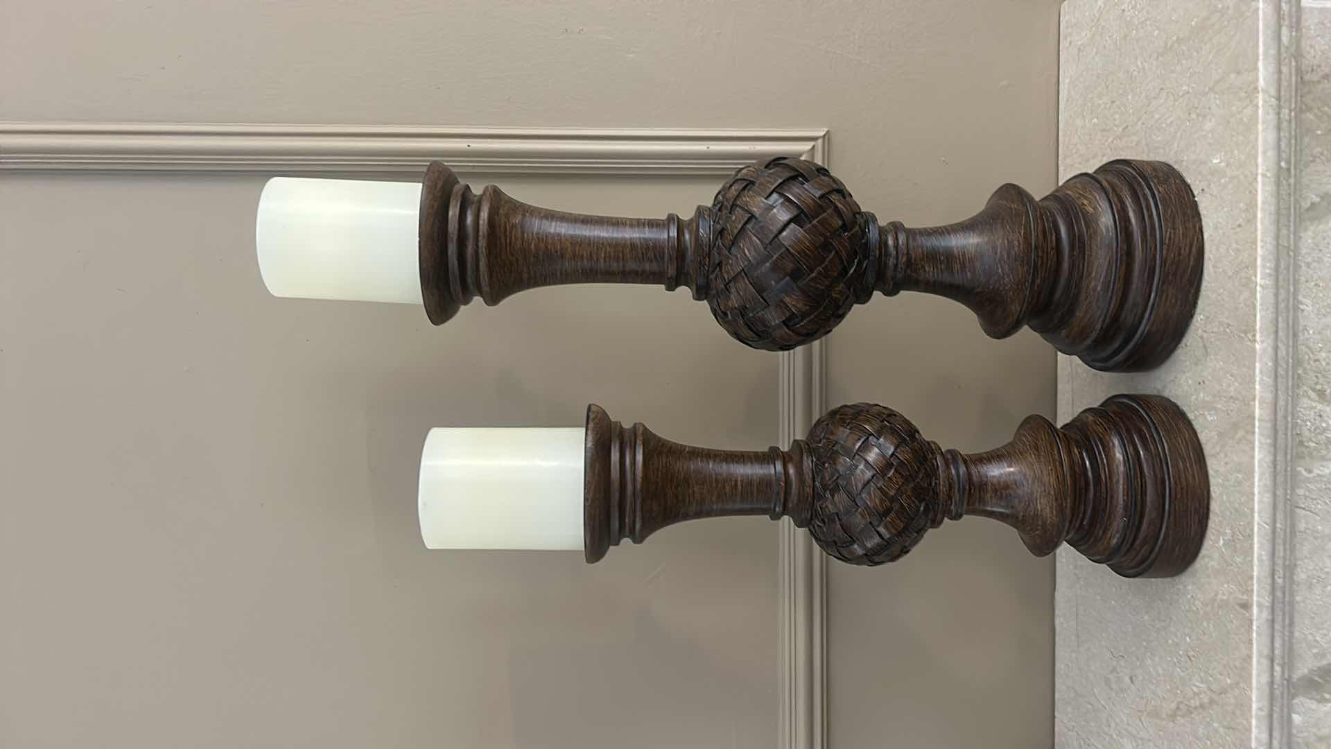Photo 1 of 2 DECORATIVE CANDLESTICKS (TALLEST H17.75”)