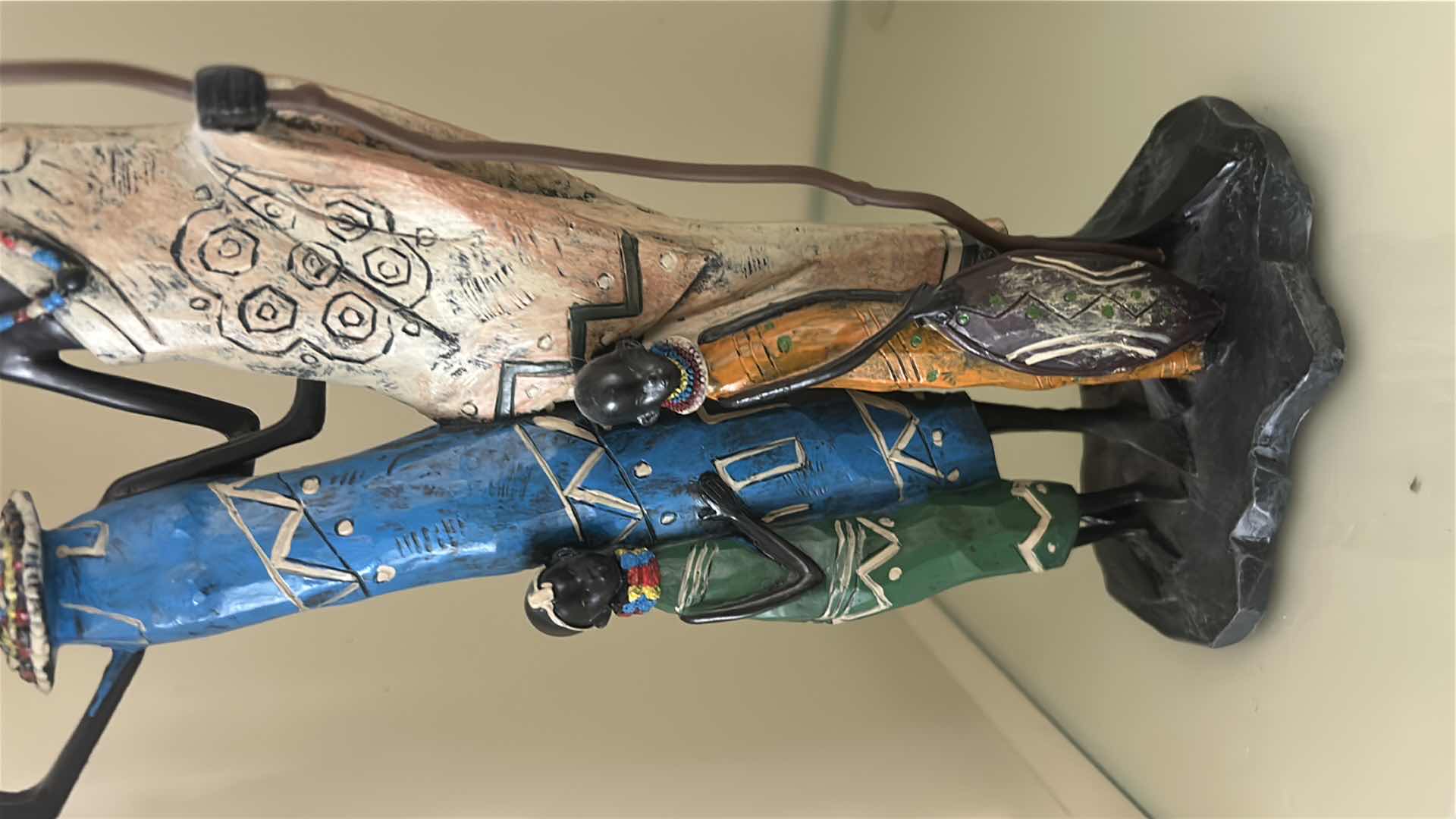 Photo 1 of AFRICAN TRIBAL FAMILY SCULPTURE ~ RESIN COMPOSITE H10”