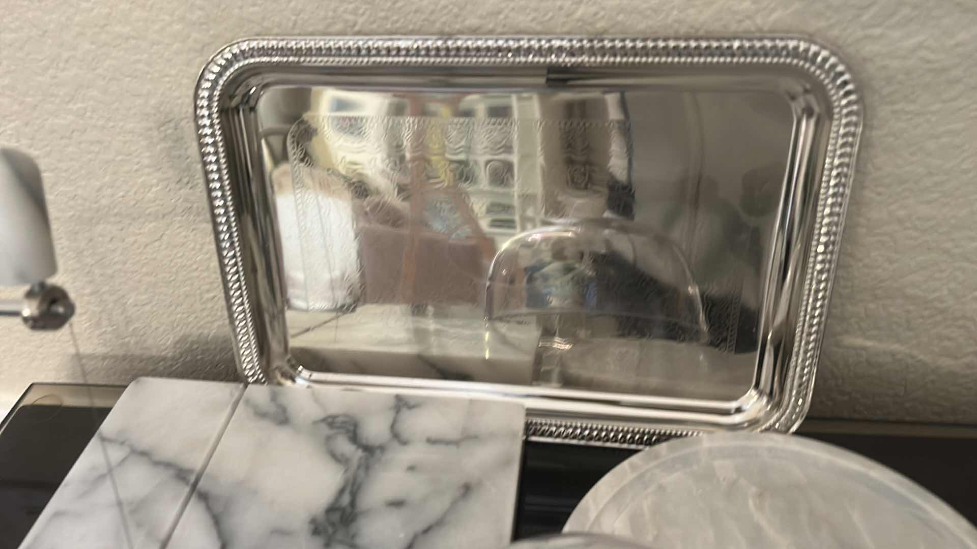 Photo 1 of CHEESE SLICER, COVERED CHEESE PLATTER AND TRAY.