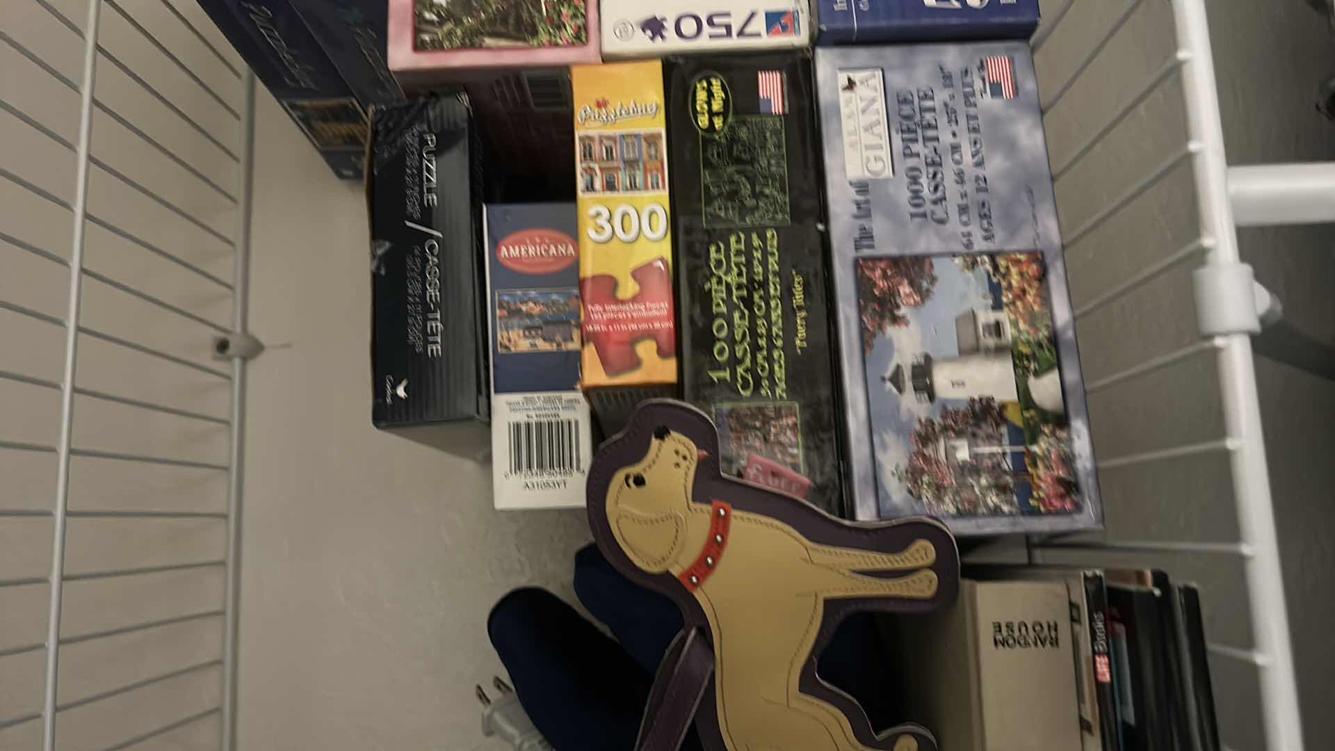 Photo 1 of CONTENTS ON SHELF- PUZZLES, BOOKS, VHS, AND MORE