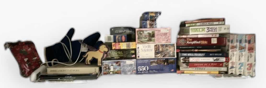 Photo 1 of CONTENTS ON SHELF- PUZZLES, BOOKS, VHS, AND MORE