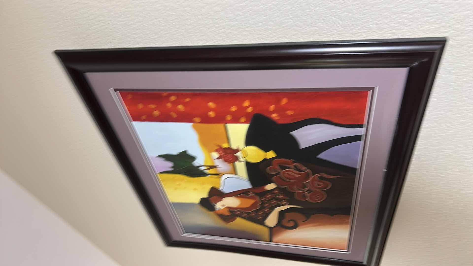 Photo 1 of FRAMED PRINT, AUTUMN REPOSE” BY THE CELEBRATED ISRAELI ARTIST ITZCHAK TARKAY (1935–2012).  ARTWORK 33” x H30”