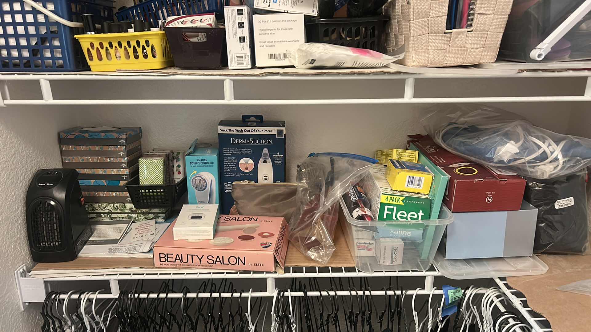 Photo 1 of CONTENTS ON THREE SHELVES, BEAUTY PRODUCTS AND HAIR PRODUCTS